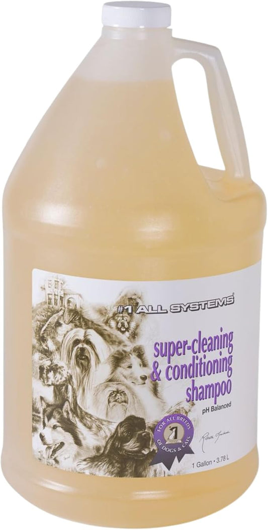 #1 All Systems Super Cleaning and Conditioning Pet Shampoo, 1-Gallon