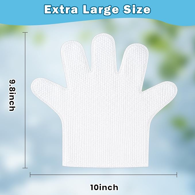 60Pcs Pet Glove Wipes for Dogs & Cats, Hypoallergenic Pet Cleaning Gloves Infused with Nourishing Ingredients to Deodorize and Hydrate, Pet Grooming Wipes for Daily Care & Travel Use
