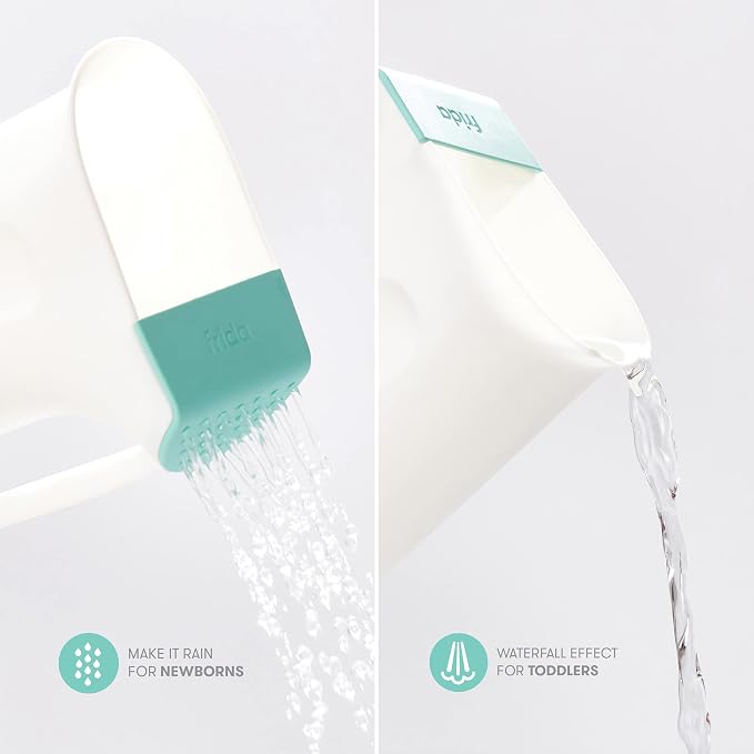 Frida Baby 4-in-1 Grow-with-Me Bath Tub & Control The Flow Rinser Cup Bath Time Kit