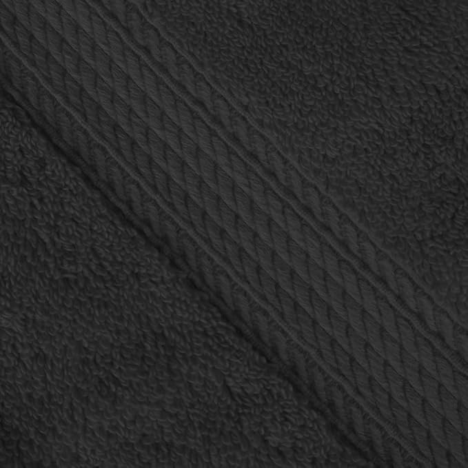 Superior Egyptian Cotton Ultra Plush & Absorbent, 3 Piece Set, Black | Quick Dry, Soft Luxury Towel Set, Bath Essentials, Guest Bath, Spa, 1 Bath, 1 Hand, 1 Face Towels, Madeline Towels