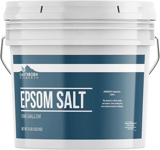 Earthborn Elements, Epsom Salt, 8 Lb | For bath soaks, foot soaks, personal-care recipes, garden, and household
