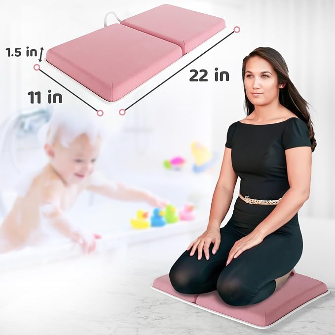 Bath Kneeler & Elbow Kneeling Rest Pad Set for Baby Washing Baths Gift Set | Includes Sponges Duckies Cloths & More! Perfect Set for Bath Time - Baby Shower and Birthday Gifts Necessity & Essentials