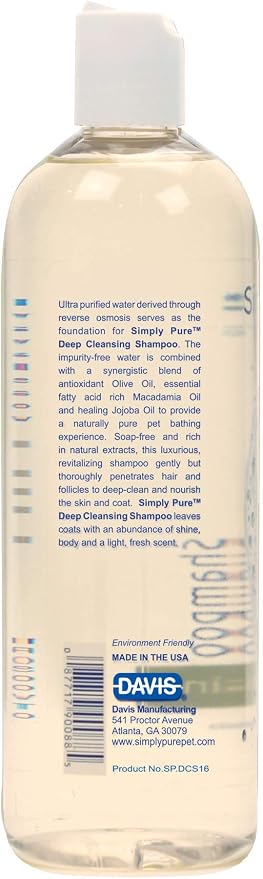 Davis Pure Planet Deep Cleaning Pet Shampoo, 16 oz, Off White, (PP.DCS16)