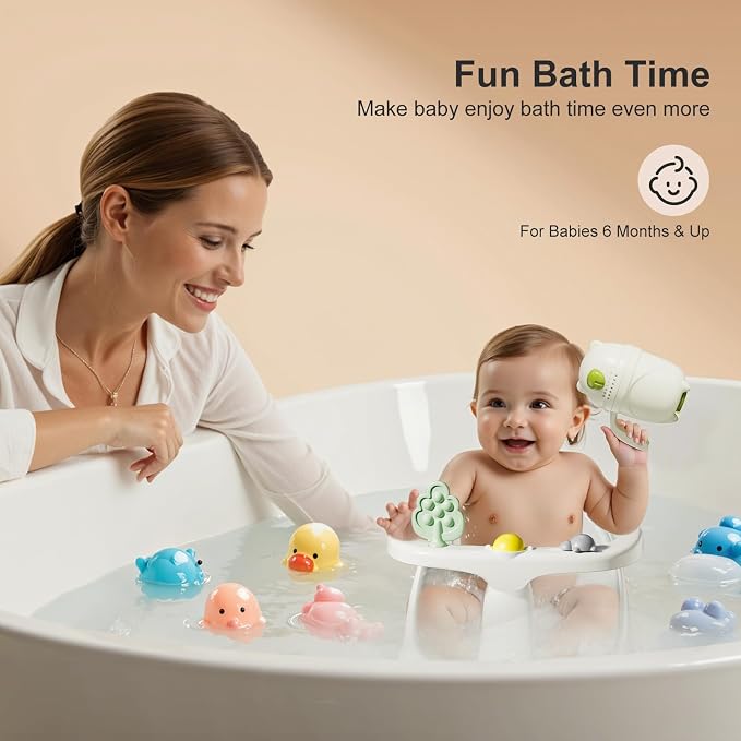 Baby Bath Seat | Bath Seats for Babies Sitting Up with Rinse Cup,Bath Seats for Babies 6 Months & Up,Non-Slip, Infant Bath Essentials,Yellow