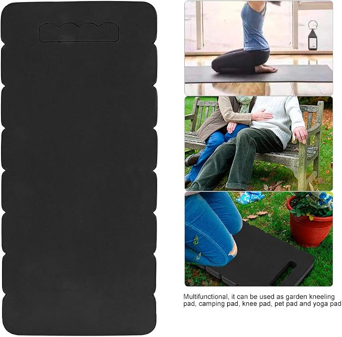 Milltrip Garden Kneeler,Knee Pads for Gardening,Garden Kneeing Pad, Kneeling Mat for Exercise & Yoga, Bath Kneeler for Baby Bath, Knee Pad for Work, Floor EVA Pad 17.8x8.2x0.9in(Black)