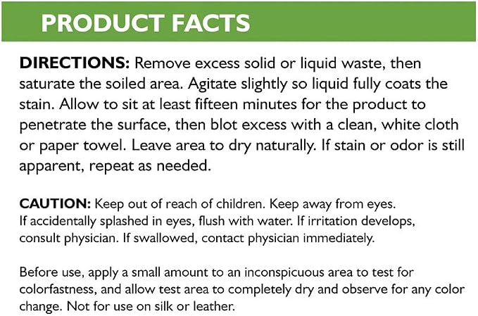 Only Natural Pet Advanced Stain & Odor Eliminator – Enzyme Powered Pet Urine Cleaner & Deodorizer for Cats – Hardwood Floors, Carpets & Upholstery – Fresh Mandarin Orange & Green Tea Scent – 32 fl oz
