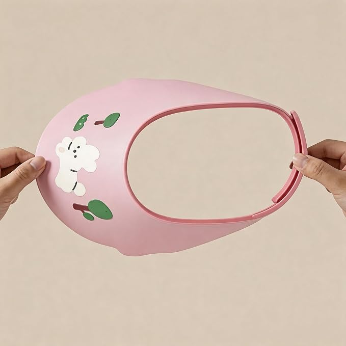 Baby Shower Cap Cover - Adjustable Baby Bath Visor with Ear Protection Visor for Kids & Toddlers, Shampoo Waterproof Baby Hair Washing Shield, Soft baby Bath Hat Suitable for Children (Bunny)