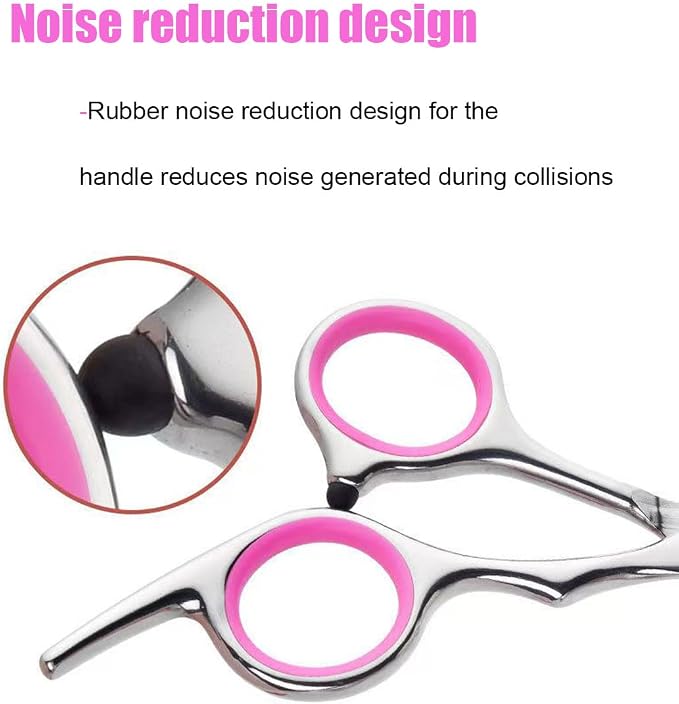 Dog Grooming Scissors,Pet Hair Scissors with Safety Round Tips Heavy Duty Titanium Stainless Steel Professional Dogs Cats Pets Grooming Shears (Straight scissors)