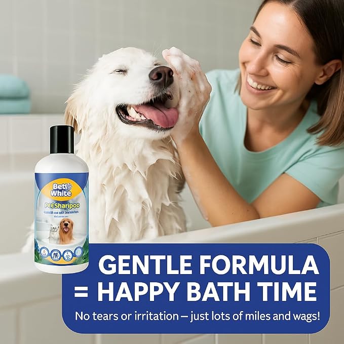 Pet White Dog Shampoo, Ocean Scent, Deodorizing & Nourishing Formula for Dogs & Cats, 16.9 Fl Oz