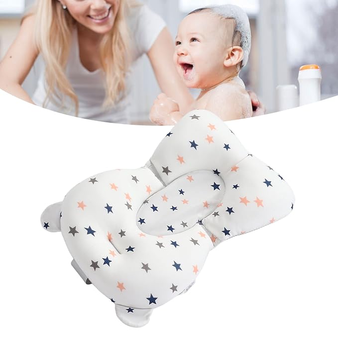 Baby Bath Pad, Breathable Soft Sink Baby Bath with Connectable Bath Mat, Bathtub Mat, Adjustable Nonslip Newborn Toddler Bath Cushion for 0 to 12 Months