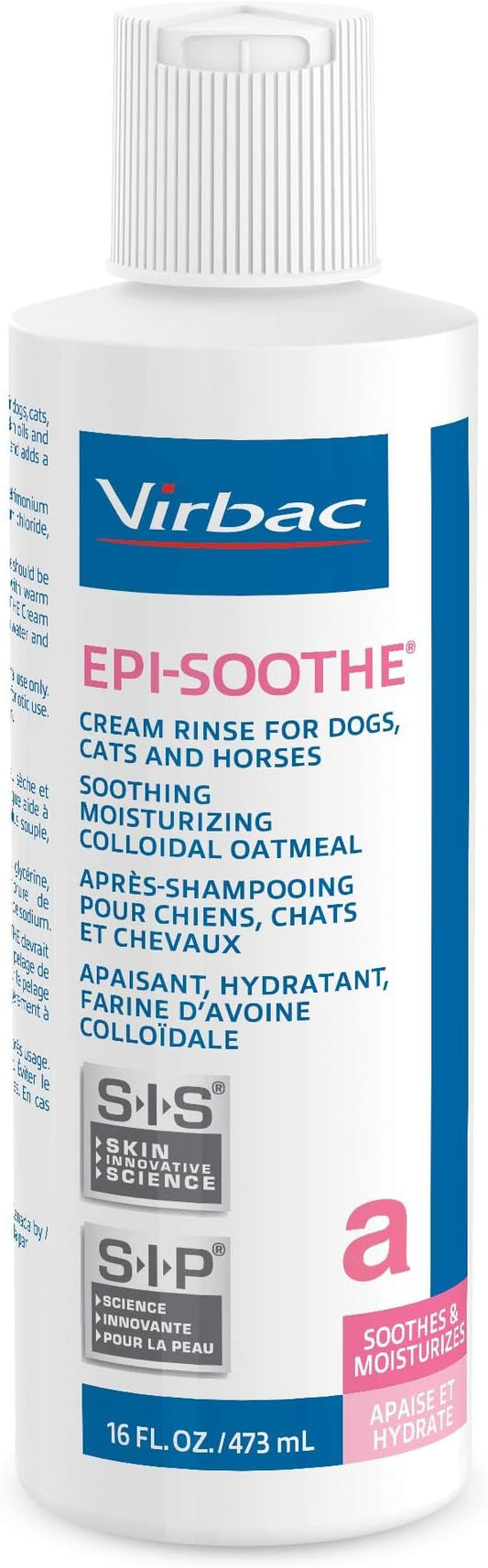 Virbac EPI-SOOTHE® Cream Rinse | Pet Conditioner For Dogs, Cats & Horses (16 oz) - For Dry and Sensitive Skin