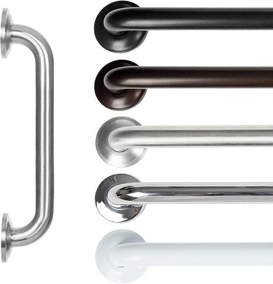 Vive Grab Bar for Showers - Bathroom Antislip Handrail for Seniors, Elderly Assistance Product, Heavy Duty Shower Handles, Handicap Grab Bars, Stainless Steel, Multipurpose, 440 lbs (Brushed Nickel)