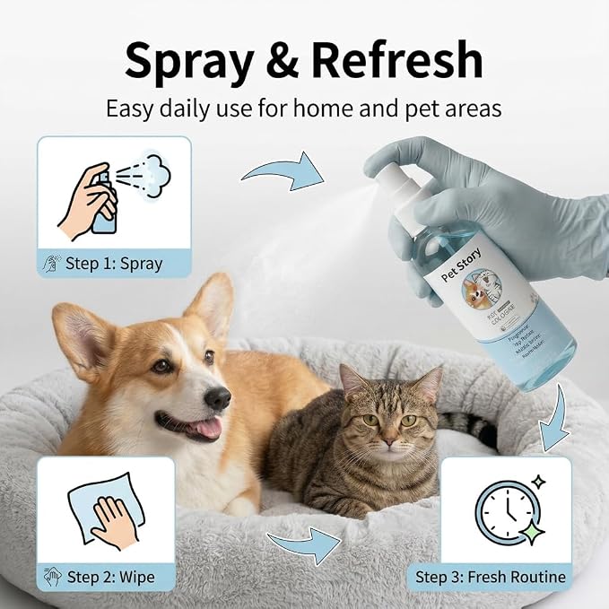 Dog Cologne & Pet Perfume Spray- Deodorizing Dog Deodorant Spray & Odor Eliminator for Dogs & Cats - Infused with Aloe Vera & Castor Oil Grooming Mist, 3.38 fl oz