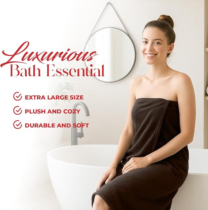 RIVERSIDE Pack of 1 Jumbo Bath Sheet 40 x 80 Inches - Extra Large Bath Towel, Super Soft & Highly Absorbent, 100% Cotton Quick Dry, Perfect to Wrap Yourself in - Brown