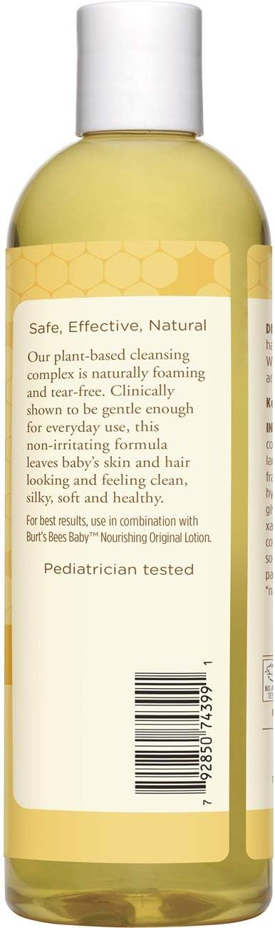 Burt's Bees Baby Shampoo & Wash, Original Tear Free Baby Soap - 12 Ounce Bottle