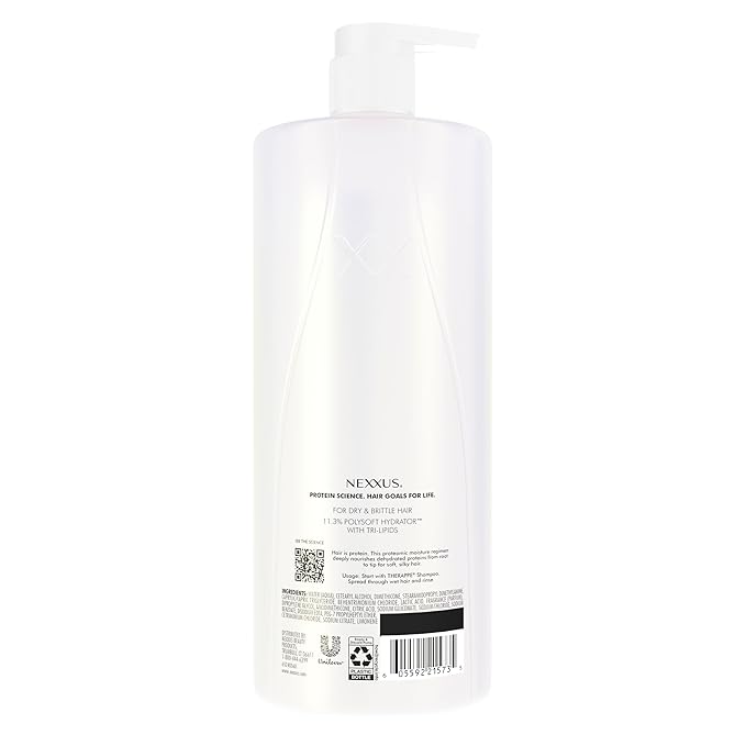 Nexxus Humectress Moisturizing Conditioner Ultimate Moisture for Dry Hair Moisturizing ProteinFusion with Elastin Protein and Green Caviar 33.8 oz