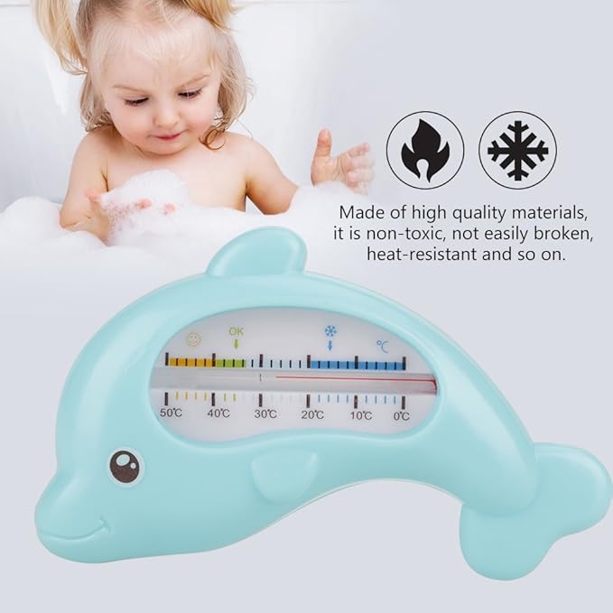 Ejoyous Baby Bath Thermometer, Digital, Blue Dolphin
