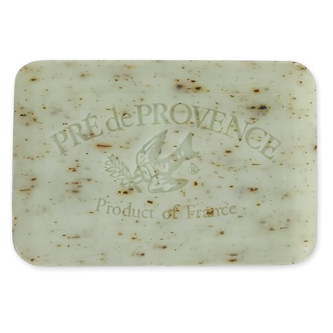 Pre de Provence Artisanal Soap Bar, Enriched with Organic Shea Butter, Natural French Skincare, Quad Milled for Rich Smooth Lather, 8.8 Ounce, Rosemary Mint