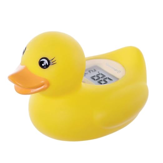 Dreambaby Duck Baby Bath Thermometer – Instant Results, Digital Water & Room Temp Reader – Fun Floating Toy for Newborns | USA Based Company, Newborn Nursery, Safety Floating Bath Toy, Instant Results, Bathub Color Changing Water Temperature Alert