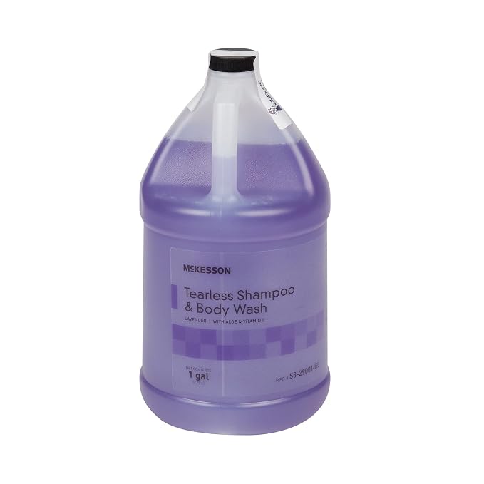 McKesson Shampoo and Body Wash with Aloe & Vitamin E, 1 Gallon [Pack of 1] Bulk, Refill, Tearless, Lavender