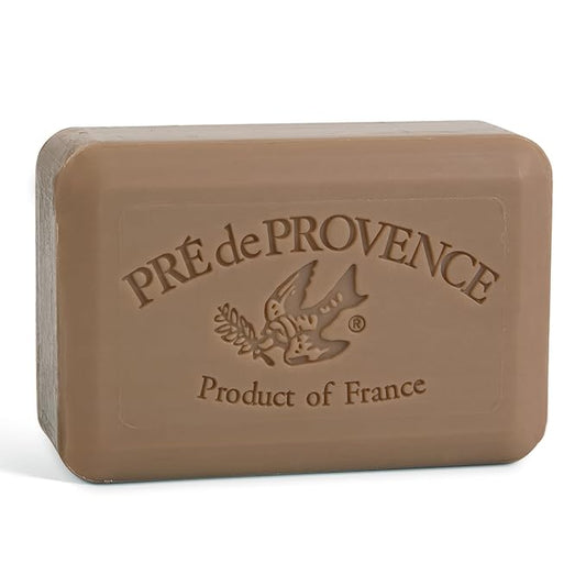 Pre de Provence Artisanal Soap Bar, Enriched with Organic Shea Butter, Natural French Skincare, Quad Milled for Rich Smooth Lather, 8.8 Ounce, Patchouli