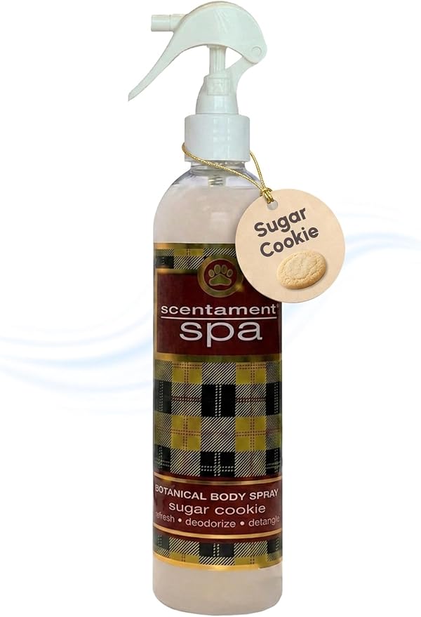 Best Shot Scentament Spa Botanical Body Splash for Dogs & Cats, Dog Cologne, Deodorizing Spray, Conditioning Pet Grooming Mist & Dog Detangler Spray, Sugar Cookie Splash, 8 fl oz