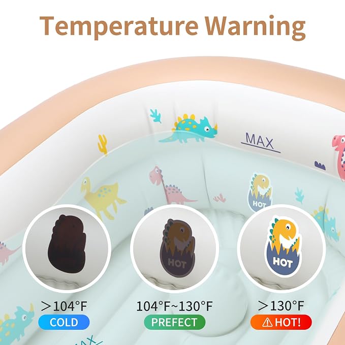 Inflatable Baby Bathtub – Soft, Portable Baby Bath for Infants and Toddlers, Easy to Inflate, Waterproof, Ideal for Home and Travel (Basic)