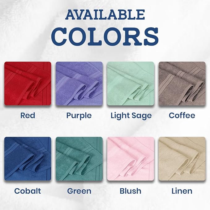 Casa Lino Bath Sheets Set Extra Large - 100% Cotton Extra Large Bath Towels - Highly Absorbent & Quick Dry Oversized Towels for Adults - 36"x72" - Pack of 2 - (Red)