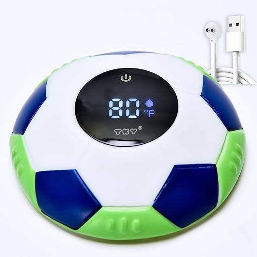 Baby Bath Thermometer - Digital Floating Water Thermometer with LED Display & Color Temperature Alerts, Rechargeable Bath Toy for Infant Bathtub Safety, Newborn Bath Essentials Gift