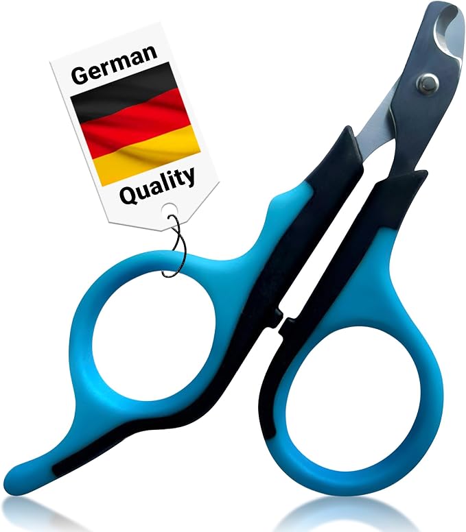 Professional Cat Nail Clippers, Made in Germany - Stainless Steel Claw Scissors for Kittens, Cats & Small Pets, Safe Trimmer for Thick Nails, Beginner-Friendly with Non-Slip Grip