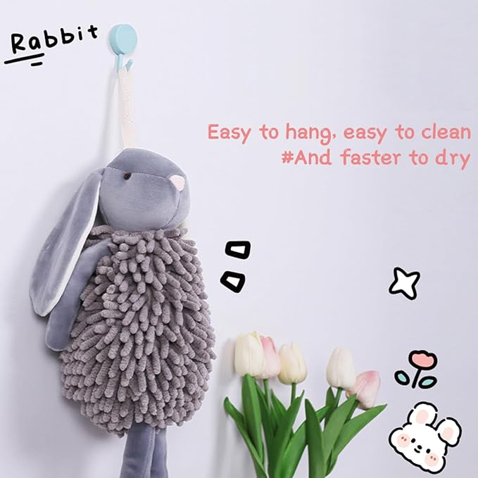 Chenille Hand Towel, Soft Absorbent Chenille Ball Towel, Microfiber Towels for Bathroom (03)