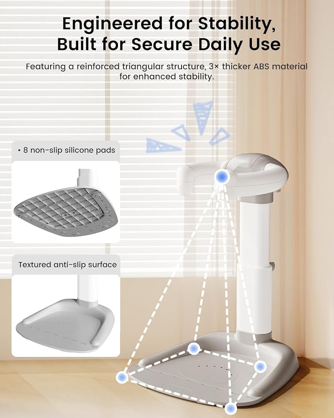 COOSEYA Baby Bath with Shower Stand Support|Anti-Pinch Soporte para Bañera de Bebé Adjustable Shower Tower and Anti-Slip for Toddler Standing Up Themselves,Ideal Gift for Infants 6-36 Months