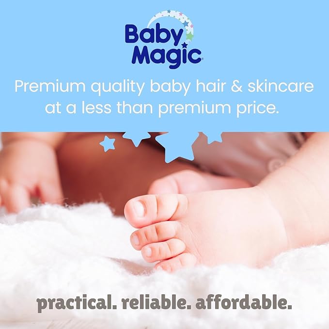 Baby Magic Moisturizing Hair & Body Wash Calendula & Coconut, Specially Formulated for Baby's Delicate Skin, Soft Powder Scent, Tear-Free, Hypoallergenic, Dermatologist Recommended, 30 Fl Oz