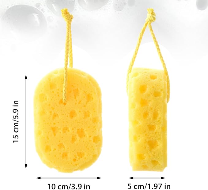 Boao 5 Pieces Soft Bath Sponge Shower Natural Gentle Soothing Body Fiber Exfoliating Shower Sponge Wash Bouquet for Women Men, Random Color(Charming Color)