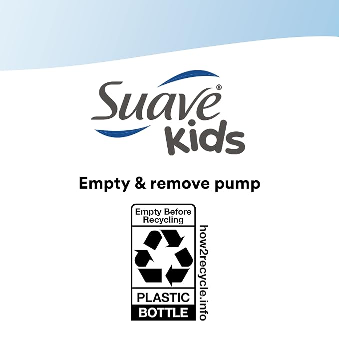 Suave Kids 3-in-1 Shampoo Conditioner Body Wash Purely Fun Makes Bath Time Quick and Easy,Paraben Free and Dermatologist Tested Kids Shampoo 3 in 1 Formula 28 Fl Oz,(Pack of 8)