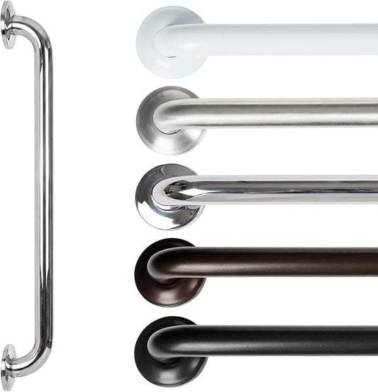 Vive Grab Bar for Showers - Bathroom Antislip Handrail for Seniors, Elderly Assistance Product, Heavy Duty Shower Handles, Handicap Grab Bars, Stainless Steel, Multipurpose, 440 lbs (Polished)
