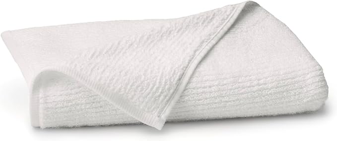 BOLL & BRANCH Turkish Ribbed Bath Towel - White - 100% Organic Turkish Cotton - Soft Absorbent Quick Dry Luxury Spa Bath Towel with Ribbed Texture - Durable Sustainable Comfort