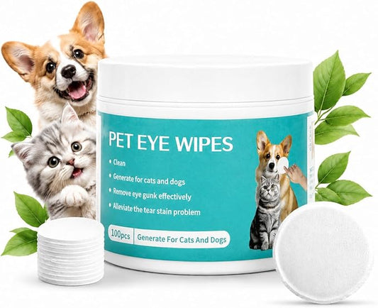 CarePets Eye Defense Wipes, Tear Stain Remover for Pet, Pre-Soaked, Unscented, Dirt & Irritation, Ideal for Sensitive Eyes, Keeps Your Dog’S Eyes Clean, Comfortable & Healthy Every Day (1pcs)