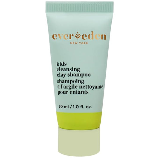 Evereden After Swim & Sports Kids Shampoo Mini: With Cleansing Clay | Detoxifies Hair & Scalp from Chlorine, Dirt, and Sweat | Clean & Vegan Kid Shampoo for Daily Use and Any Hair Type | 1.0 fl. oz.