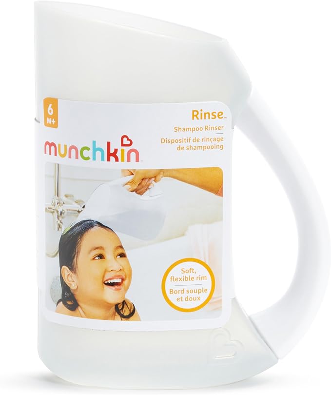 Munchkin® Rinse™ Shampoo Bath Rinser Cup, Ultra Soft and Flexible Rim, Babies, Toddlers and Kids, Grey