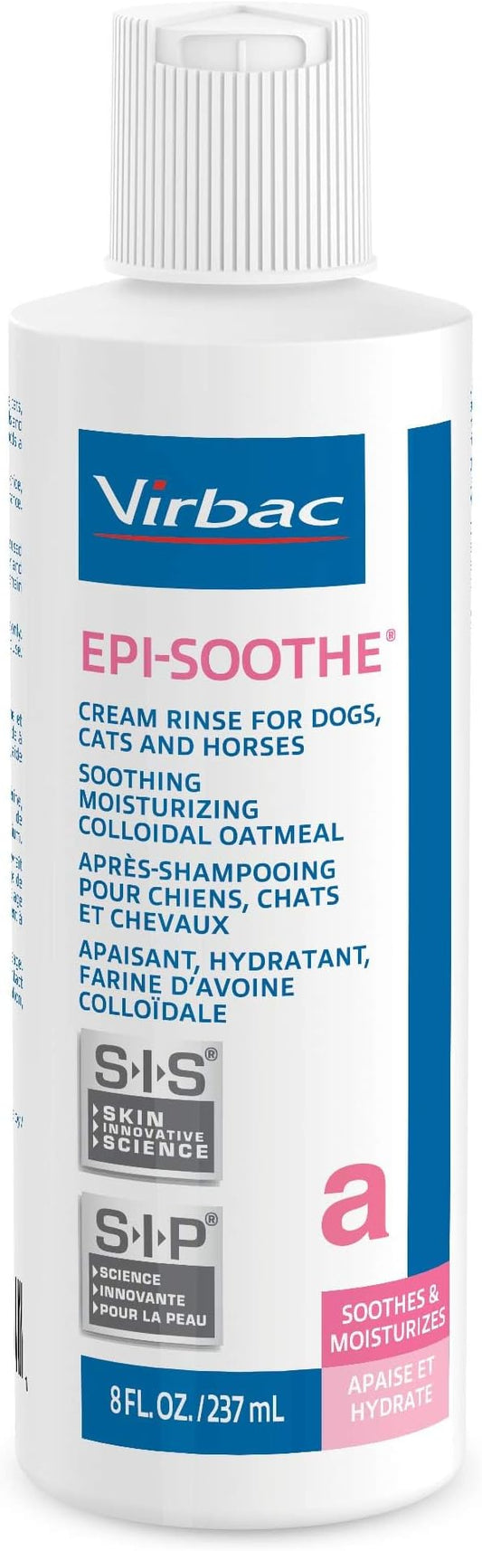 Virbac EPI-SOOTHE® Cream Rinse | Pet Conditioner For Dogs, Cats & Horses (8 oz) - For Dry and Sensitive Skin