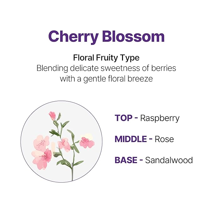 KUNDAL Korean Shampoo and Conditioner Set [Cherry Blossom] Salon-quality, Long Lasting Scent, Moisturizing, Sulfate-Free, Argan & Macadamia Oil, Korean Hair care,16.9 fl oz each