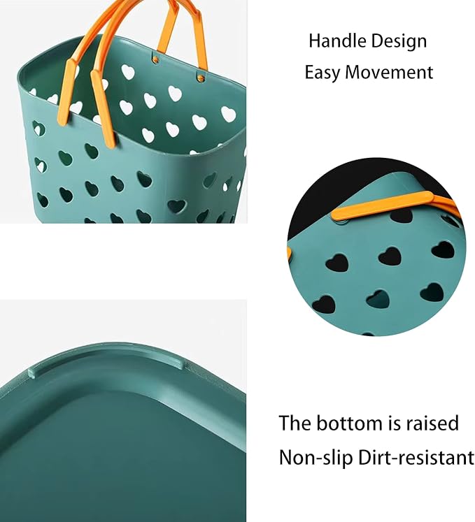 Anyoifax Portable Shower Caddy Tote Plastic Storage Basket with Handle Box Organizer Bin for Bathroom, Pantry, Kitchen, College Dorm, Garage - Blue | Bathroom Caddy Storage Tote Cleaning Supply Caddy for College Dorm, Kitchen, Pantry, Garage
