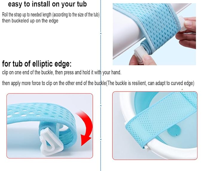 Baby Bath Seat Mesh Pad| Soft Infant Bathing Pillow Bath Cushion Sling Adjustable Bath Support Net Cushion Mat for Newborn Toddler(Tub NOT Included)