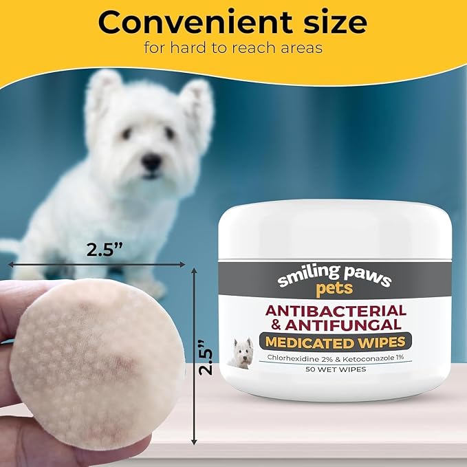 Smiling Paws Pets Wipe for Dogs & Cats - 50ct (3 Pack)