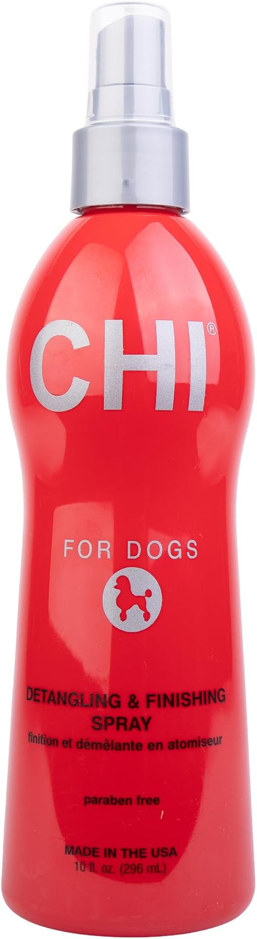 CHI for Dogs Detangling Finishing Spray Leave-In Dog Grooming Mist Releases Tangles and Knots Light Conditioning Shine Finish Sulfate and Paraben Free Made in the USA 10 FL OZ Single Bottle Dog Care