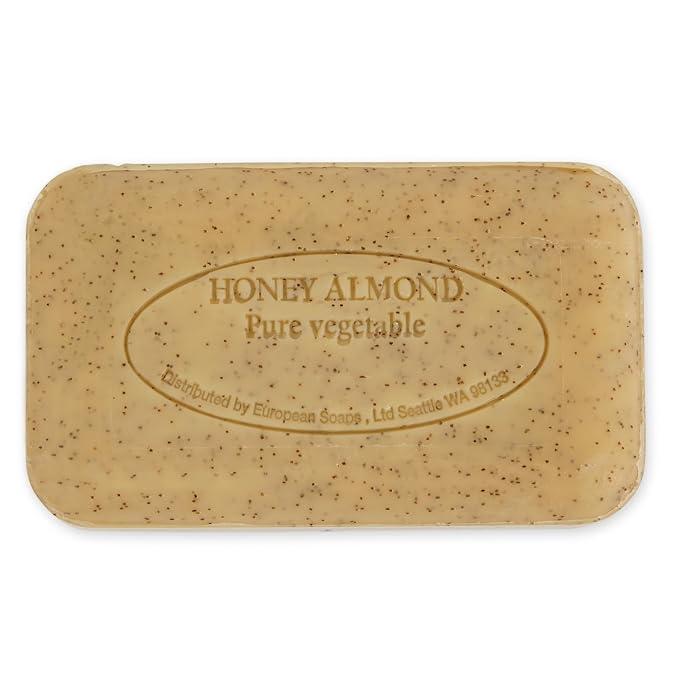 Pre de Provence Artisanal French Moisturizing Soap Bar, Shea Butter Enriched, Quad Milled for Long Lasting Rich Smooth Lather, 5.3 Ounce, Honey Almond