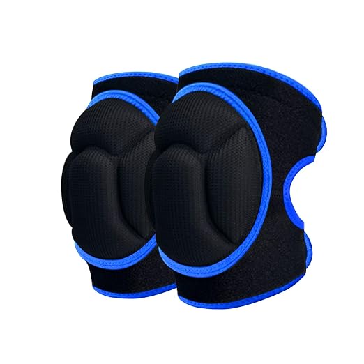 Knee Pads, Thick Sponge Anti-slip, Collision Avoidance Knee Pads, for Gardening Maintain， Running, Mountaineering, House Working(Blue, X-Large)