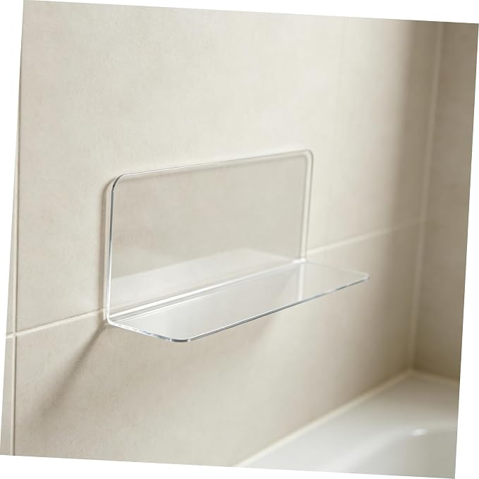 SHERCHPRY 6pcs Plastic Shower Splash Guards for Bathroom and Kitchen, L Shaped Waterproof Water Barrier for Sink and Tub, Reusable and Stain Resistant PVC Splash Guards
