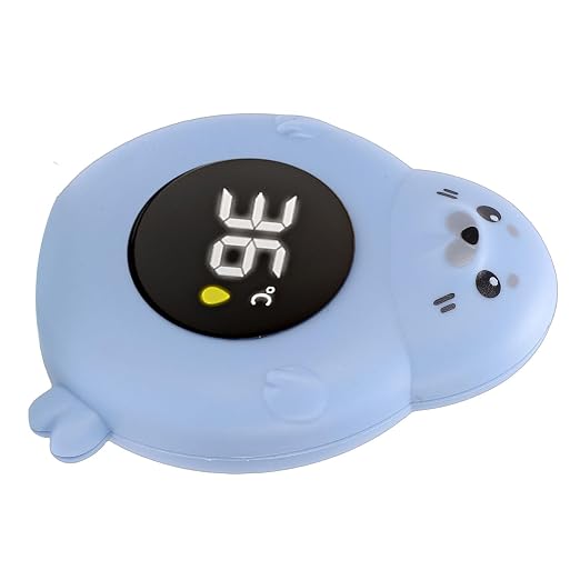 Greensen Baby Bath Thermometer, Digital Temperature with LED Alarm for Kids Toddler Bathtub Pool (Blue)